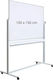 Tablă magnetică dublă rotativă 100 x 150 cm pe suport mobil profil de aluminiu Optima