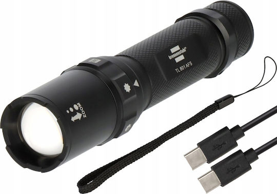 Brennenstuhl Rechargeable LED Flashlight IP44 with Maximum Brightness 800lm