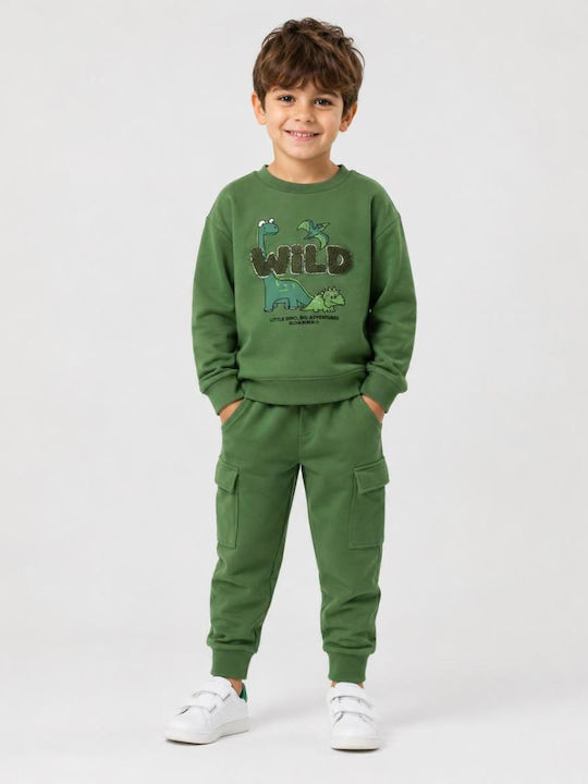 Set Trening Pentru Copii Cu Bluză Verde