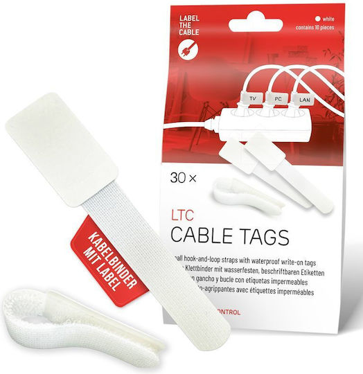 LTC Audio Velcro Kabelbinder in Weißer Farbe (30 Stück)