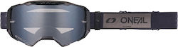 Ochelari Motocross O'Neal B-22 Core Negri Gri Argintii Oglindă