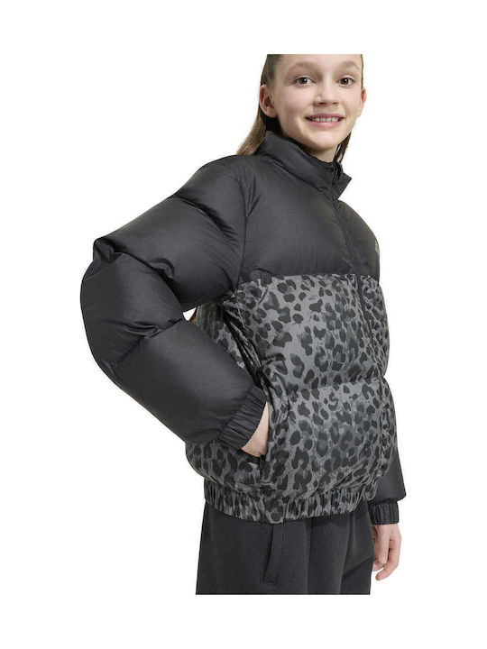 Jachetă pentru copii sport scurtă Black/animal Print