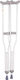 Medical Brace Verstellbare Aluminium-Achselkrücken Medium Höhe 104-135cm Grau 2 Stück
