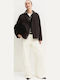 Women's Double Sided Winter Jacket Dark Brown
