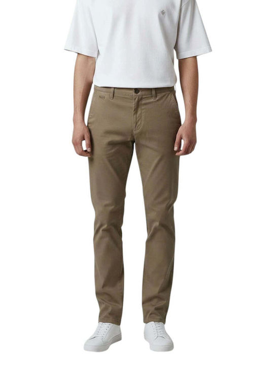 Ανδρικό Παντελόνι Chino Ελαστικό Regular Fit Μπεζ