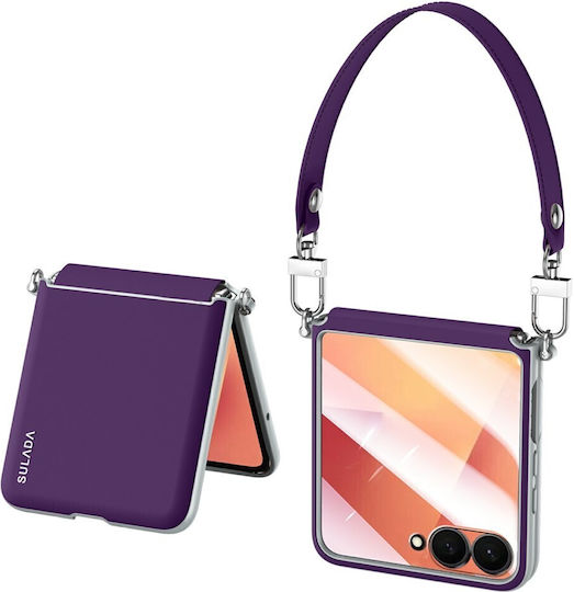 Sulada Твърд Калъф Каишка За Ръка Лилав Samsung Galaxy Z Flip8 5g