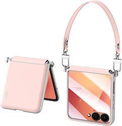 Sulada Σκληρή Θήκη Λουράκι Καρπού Pink Samsung Galaxy Z Flip8 5g