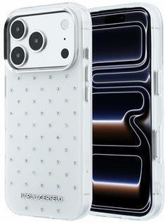 Karl Lagerfeld Iml Rhinestones Allover Magsafe Калъф Iphone 18 Pro Max Бял