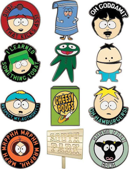 South Park Mystery Pin Badges Display 12