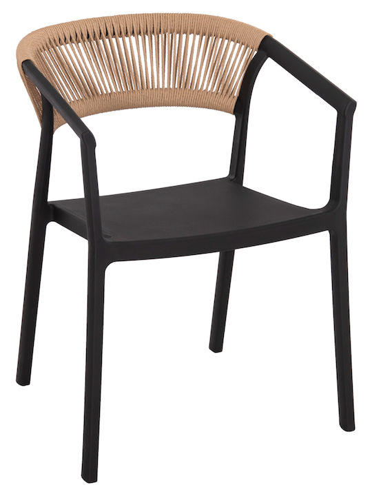 Gartenstühle Polypropylen Alkis Schwarze 56x53x...