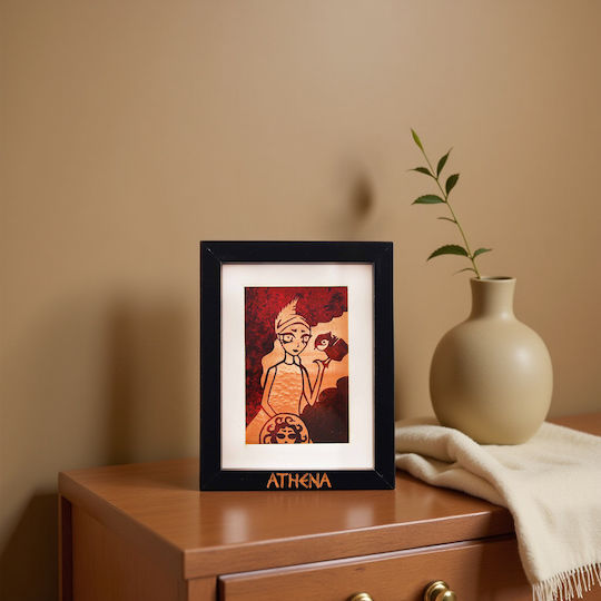 Inspiral Tree Copper Painting Goddess Athena Frame 17.5 × 22.5 Cm