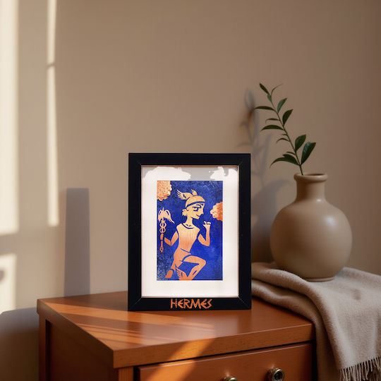 Inspiral Tree Copper Painting God Hermes Frame 17.5 × 22.5 Cm