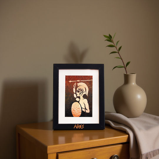 Inspiral Tree Copper Painting God Ares Frame 17.5 × 22.5 Cm