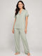 Fuanna Sommerliches Damen-Schlafanzug-Set Mint