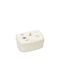 Interbaby Plastic Beige Lunch Box With Compartments 700ml