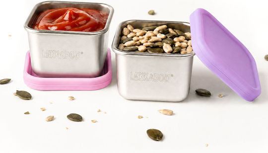Lekkabox Сет Кутии За Храна Inox Сиви 2 Бр