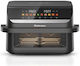 Rohnson Heißluftfritteuse mit Doppeltem Abnehmbaren Behälter 5lt Schwarz R-28011