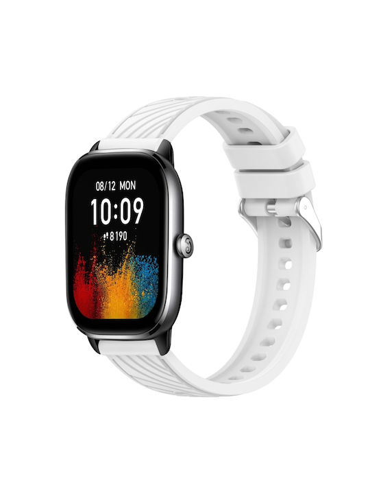 Curea din silicon albă Amazfit GTS 4 Mini Curea din silicon albă Amazfit GTS 4 Mini