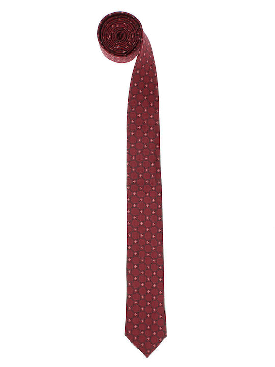 ButicCochet Cravată Bărbați Sintetică În Culoare Burgundy