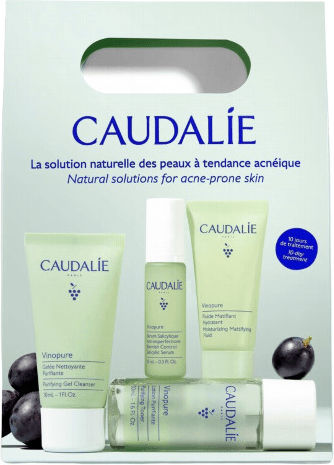 Caudalie Vinopure Blemish Control Salicylic Starter Kit Travel Set for Moisturizing 4 Pieces