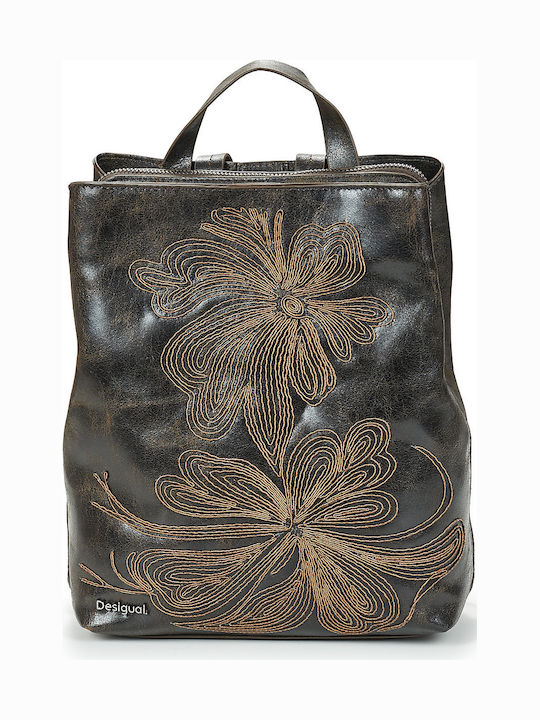 Sumy Set Knitted Women's Backpack Bag Brown