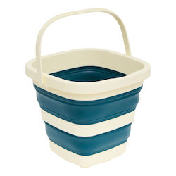 5Five Folding Square Cleaning Bucket 25x20x26cm Capacity 5lt Blue