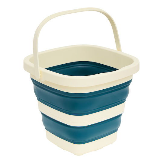 5Five Klappbarer Reinigungseimer Platz 25x20x26cm Fassungsvermögen 5l Blau