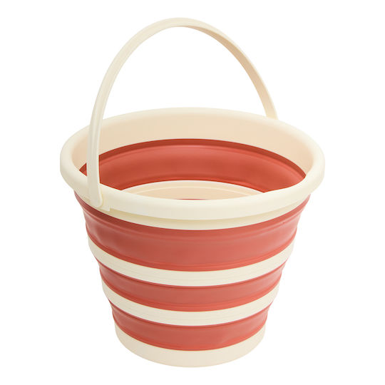 5Five Folding Round Cleaning Bucket 33x33x25.2cm Capacity 10lt Brown