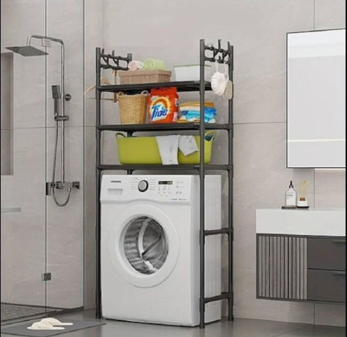SPV Boden Badezimmerregal Metallisch Schwarz