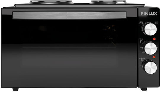 Finlux Ηλεκτρικό Κουζινάκι 45lt με 2 Εστίες Μαύρο