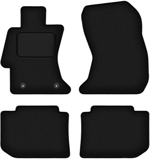 Velour Black Car Mats Subaru Impreza Iv Hatchback Sedan 2011-2016