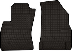 Rubber Car Mats Fiat Doblo Ii 2-seater 2009-2020 Black Fitted