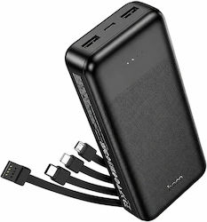 Hoco J163A Power Bank 20000mAh 20W mit 2 USB-A Ausgangsanschlüsse und USB-C Ausgangsanschlüsse Quick Charge Schwarz Hoco J163A Power Bank 20000mAh 20W mit 2 USB-A Ausgangsanschlüsse und USB-C Ausgangsanschlüsse Quick Charge Schwarz