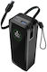 Cellular Line Roller Baterie externă 20000mAh 65W cu Port USB-A și Port USB-C Negru