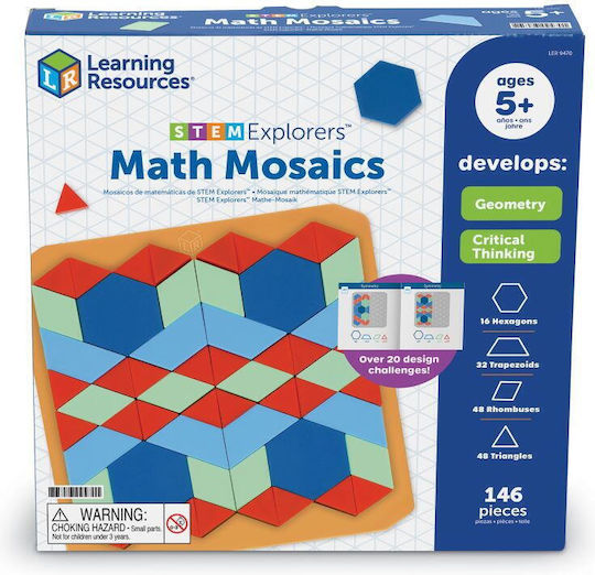 Learning Resources Explorers Math Mosaic STEM Εκπαιδευτικό Παιχνίδι για 5+ Ετών LER9470 (EN)