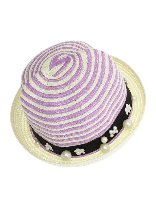ButicCochet Palarie Copii Din Paie Violet