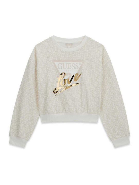 Guess Kinder-Sweatshirt Ecru