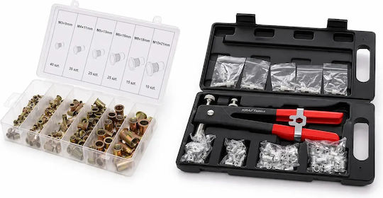 Manuelles Nietmaschinen Set M3-m10 + 150 Nietmuttern Kraft&Dele Top105534094