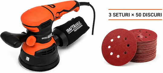 Kraft & Dele Set 150 Bucăți Foi de Șlefuire pentru Șlefuitor Orbital K36 / K80 / K100 125x125mm