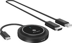 Icy Box Ib-wl101 Drahtloser Bluetooth-Empfänger Sender USB Typ-c Zu HDMI Schwarz