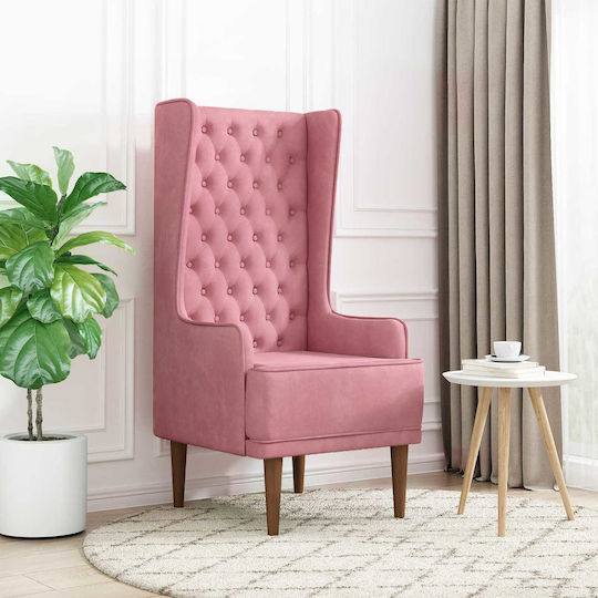 Relax Samt Sessel Rosa 64x64x131cm