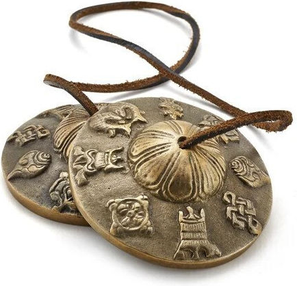 Handmade Meditation Cymbals 8 Auspicious Symbols 5,5cm