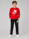 Kids Sweatpants Set With Top Red