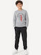Kids Sweatpants Set With Top Grey