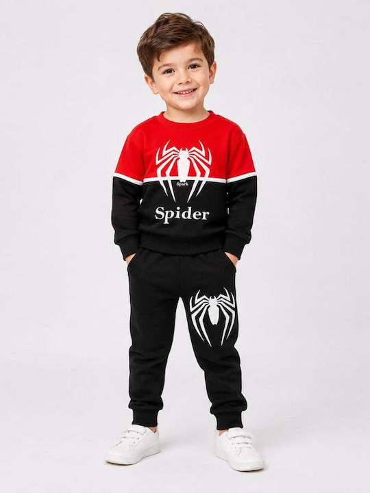 Kids Sweatpants Set With Top Red
