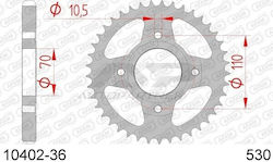 AFAM Γρανάζι Πίσω για Honda CB 400 AFAM Γρανάζι Πίσω για Honda CB 400