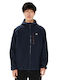 Bonded Leder Jacke Wasserdicht Marineblau