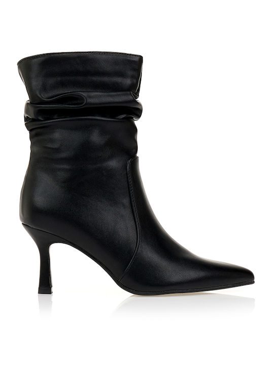 Women's Ankle Boots with Mid Heel Black