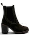 Wildleder Damen Stiefeletten Braun