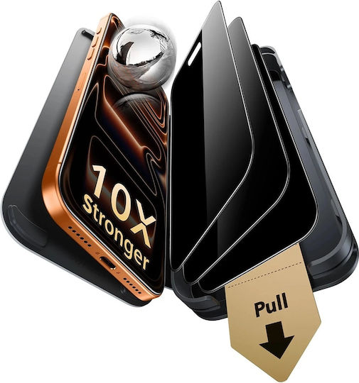 ESR Datenschutz Armorite Pro Displayschutzfolie Ultrafit 3 Stücke für iPhone 18 Pro Schwarz